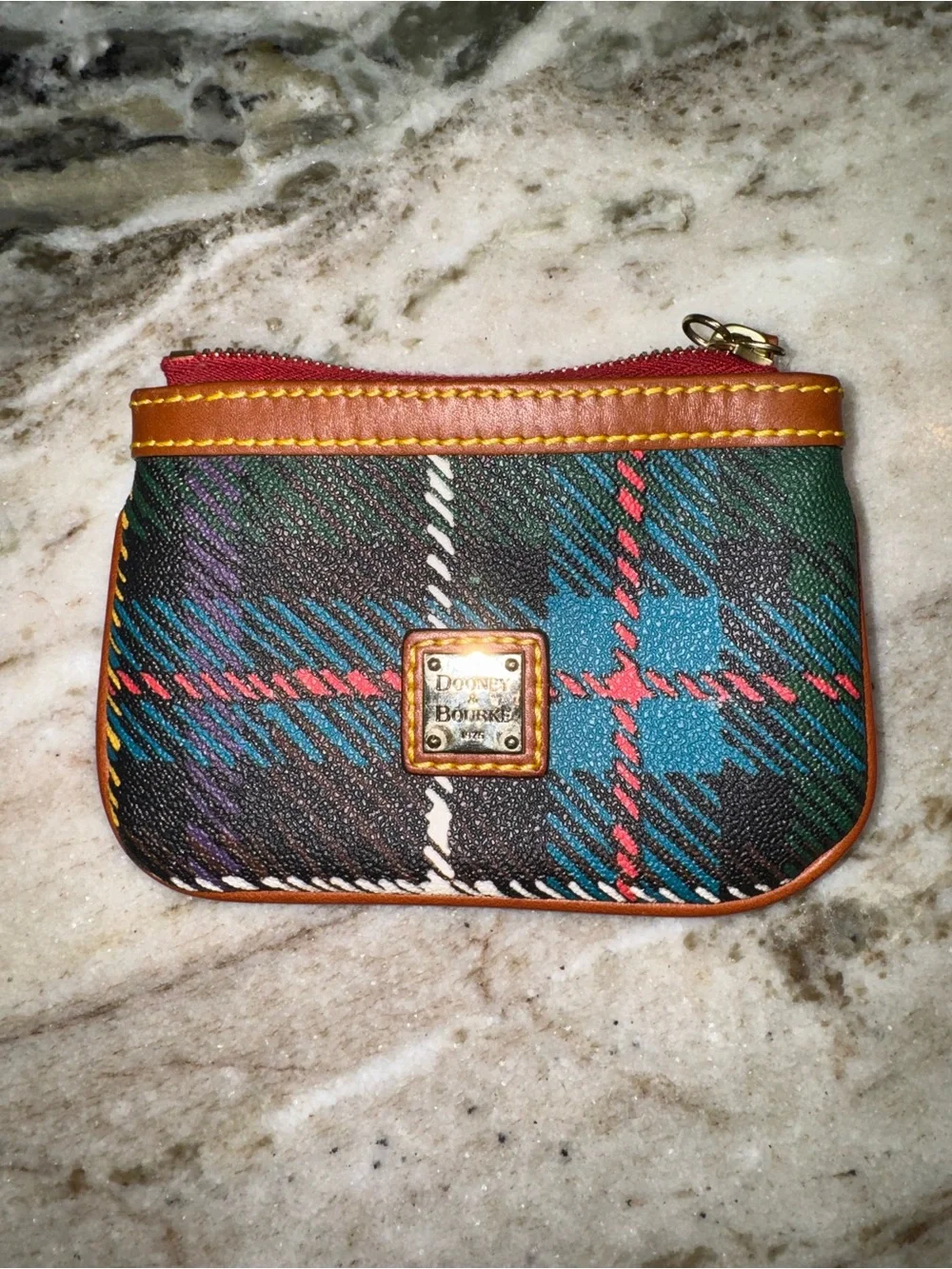 Dooney & Bourke Tartan Plaid Zip Pouch